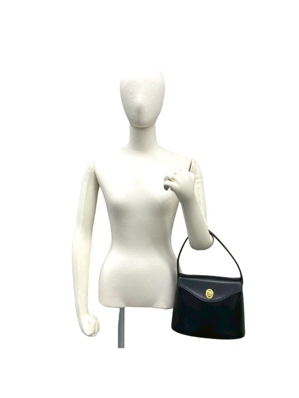 Dior Vintage CD Logo Leather Handbag Mini Tote Black - Picture 2 of 10